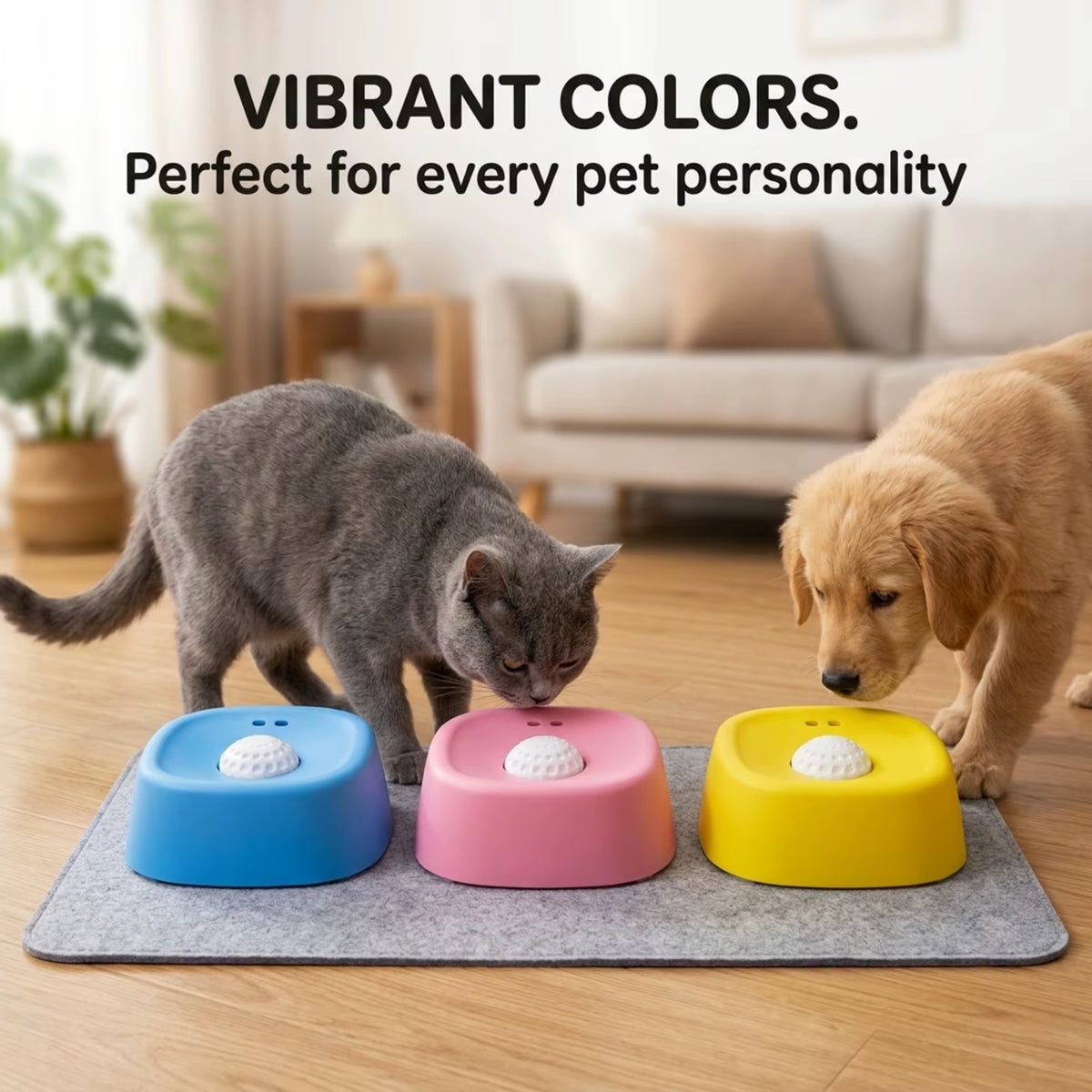 Dog Lick Bowl Slow Feeder Dog Bowl Non-Slip Lick Toy Liquid with Rolling Ball Interactive Treats Bone Broth Ice Cream Yogurt Toy