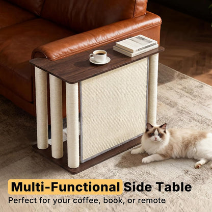 Cat Scratcher Side Table for Couch, Sofa Protector End Table